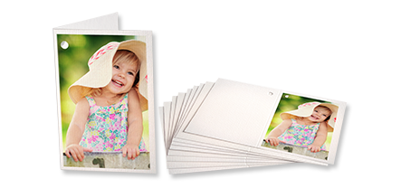 Fotokarten gestalten als Geschenkanhaenger in 5 x 7,5 cm, im 10er-Set, Vorder- und Rueckseite personalisierbar, Auswahl aus vielen Vorlagen zu verschiedenen Anlaessen.
