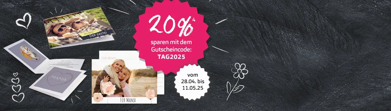 Das Bild zeigt eine Auswahl verschiedener personalisierter Grußkarten mit Fotos. Gestaltbar für jeden Anlass!