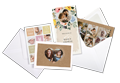 Fotokarten selbst gestalten und liebe Gruesse zur Geburt, zu Weihnachten, zur Hochzeit oder einfach mal so versenden, verschiedene Formate, mit passendem Umschlag.