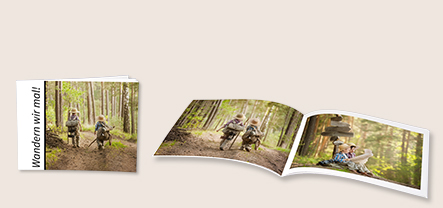 Kleines Fotobuch erstellen mit vorgefertigten Designvorlagen fuer jede einzelne Seite. Sie muessen nur noch Ihre Fotos hochladen und das Fotobuch online bestellen.
