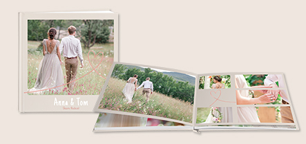 Hochwertiges Fotobuch gestalten im quadratischen Format 30x30 cm. Wir belichten Ihre Bilder und gestalteten Seiten auf echtem Fotopapier mit viel Genauigkeit.