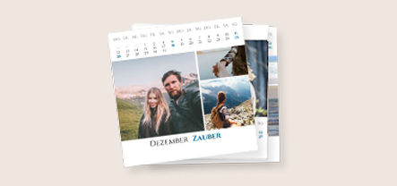 Personalisierten Fotokalender erstellen in der ROSSMANN Fotowelt. Verschiedene Formate, diverse Groessen und unterschiedliche Kalenderformen - Sie haben die Wahl.