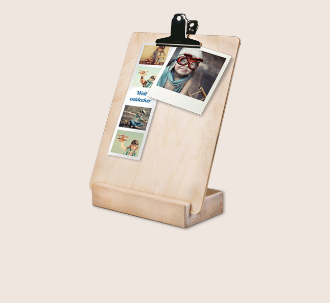 Jetzt Klemmbrett Holz bestellen. Das Klemmbrett besteht aus ansehnlichem Birkenholz. Nutzen Sie das Brett zur Ausstellung kleiner Erinnerungen und zum Sammeln von Notizen.