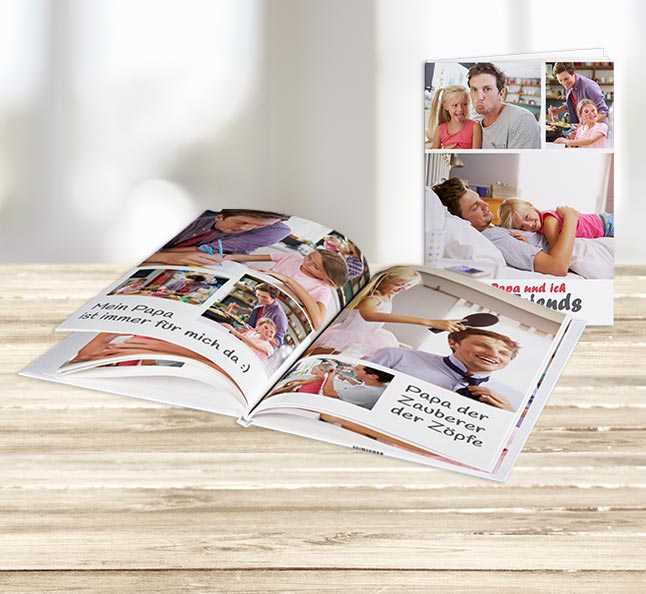 Eigene Fotocollage Familie im Fotobuch gestalten. Nutzen Sie unsere vorgefertigten Designvorlagen, um Ihre Collage zu erstellen. Jetzt Fotobuch Groesse auswaehlen.