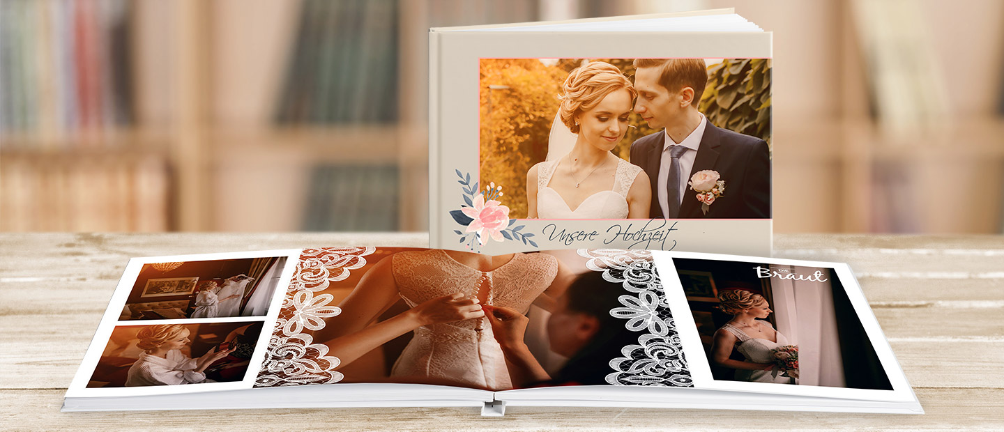 Jetzt Fotobuch Hochzeit in der ROSSMANN Fotowelt bestellen. Sammeln Sie Ihre besten Fotos Ihrer traumhaften Hochzeit in einem Fotobuch fuer die Erinnerungen.