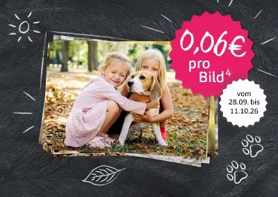 Fotoabzüge mit eigenen Fotos für 0,06 Euro pro Bild