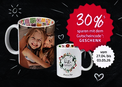 Fototasse zum Muttertag mit Familienfoto und persönlicher Botschaft