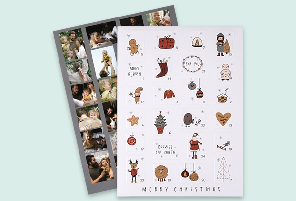 Adventskalender mit Bild im tollen Design. Inklusive gratis Postercollage.