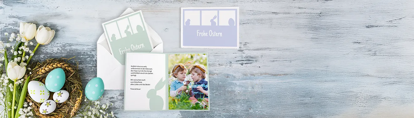 Das Bild zeigt eine Auswahl verschiedener personalisierter Grußkarten mit Fotos. Gestaltbar für jeden Anlass!