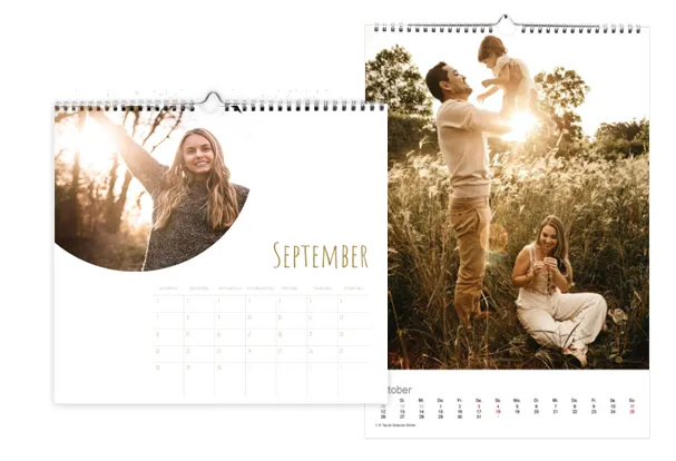 Ein individuell gestalteter Kalender. Erstellt euren Kalender mit Fotos, der euch das ganze Jahr über begleitet.