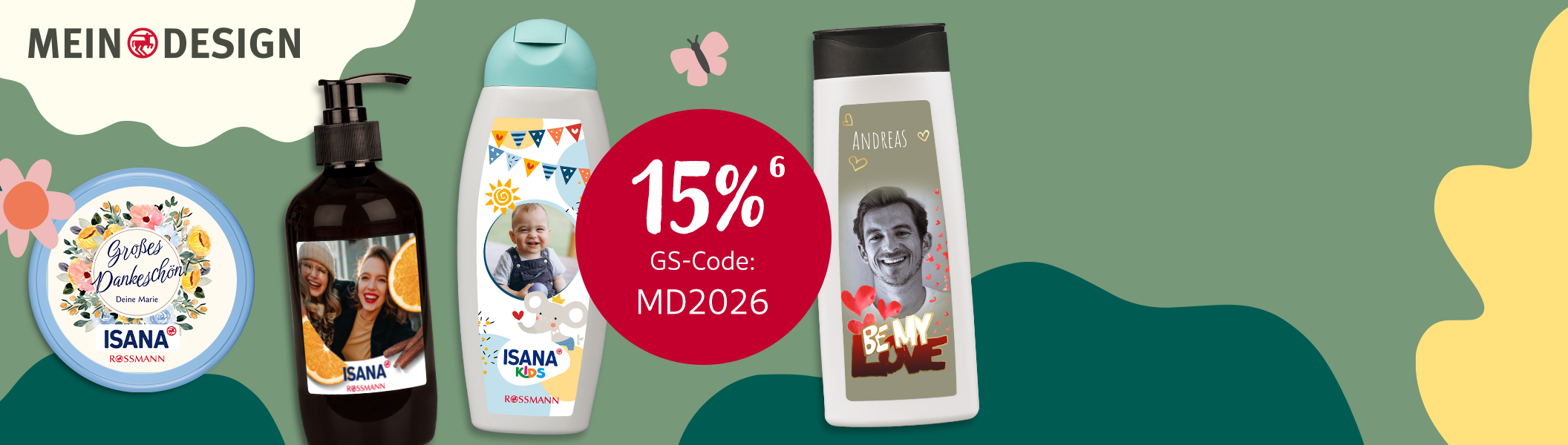 Individuell gestaltete Mein Design Pflegeprodukte mit Fotos. Personalisiert hier Fotogeschenke für besondere Momente.