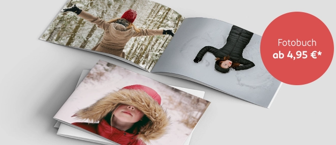 Persönliche Fotobücher mit winterlichen Motiven gestalten, perfekt für die Aufbewahrung wertvoller Erinnerungen.