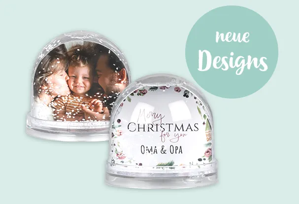 Jetzt neue Schneekugel-Designs mit Foto entdecken Schneekugel mit Foto – neue Designs entdeckenSchneekugel mit Foto – neue Designs entdecken