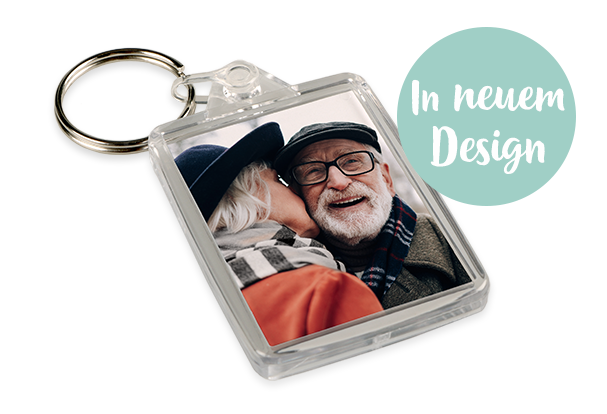 mit Foto individualisierter Schlüsselanhänger aus Kunststoff Schlüsselanhänger als besonderes Geschenk bestellen und verschenken. Die Liebsten als Foto im Alltag immer dabei haben.