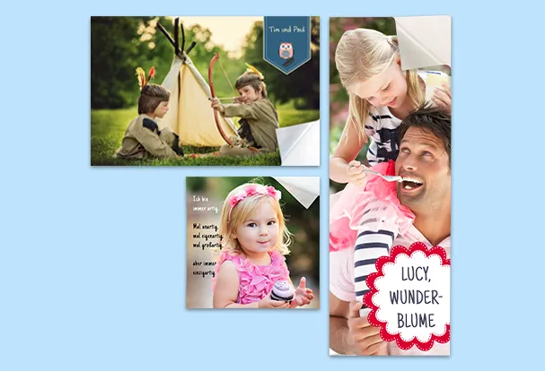 Geburtstagsgeschenk mit Fotos, selbstklebendes Poster