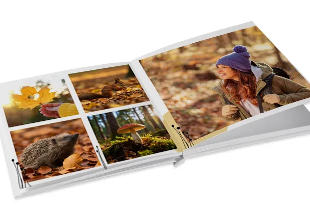 Personalisiertes ROSSMANN Fotobuch mit stabilem Hardcover und eigenem Design, ideal zum Festhalten besonderer Erinnerungen.