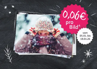 Bilderaktion bei der ROSSMANN Fotowelt. Erhalte dein digitalen Fotoabzug im 10er-Format für 0,06 €⁴ statt 0,08 €.