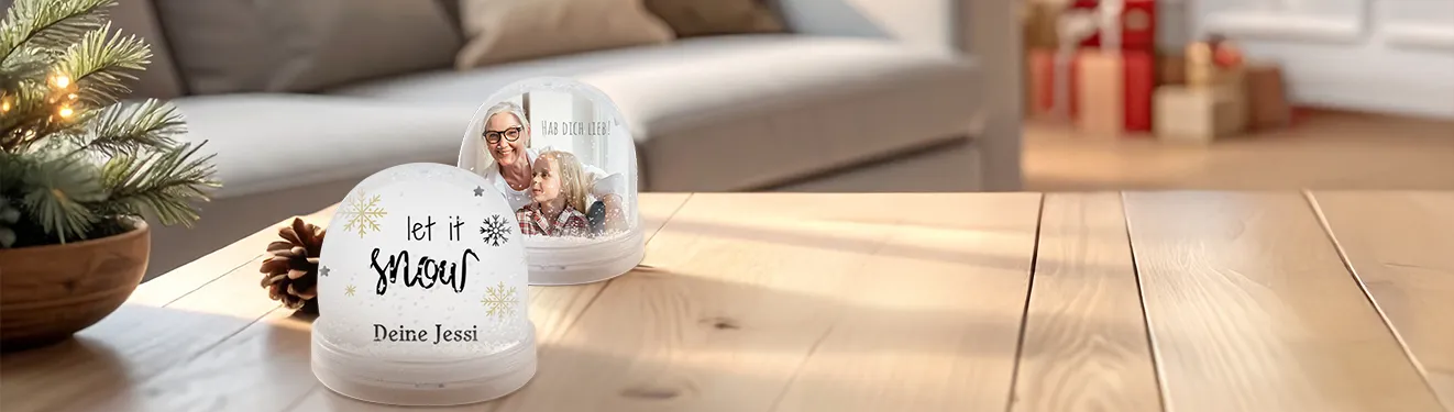 Personalisierte Schneekugel mit Schnee, Glitzer oder Herzen Gestaltet eure personalisierte Schneekugel in der ROSSMANN Fotowelt. Zweiseiten zu individuellen Gestaltung. Eine Geschenkidee für eure Lieblingsmenschen und zu jedem Anlass.