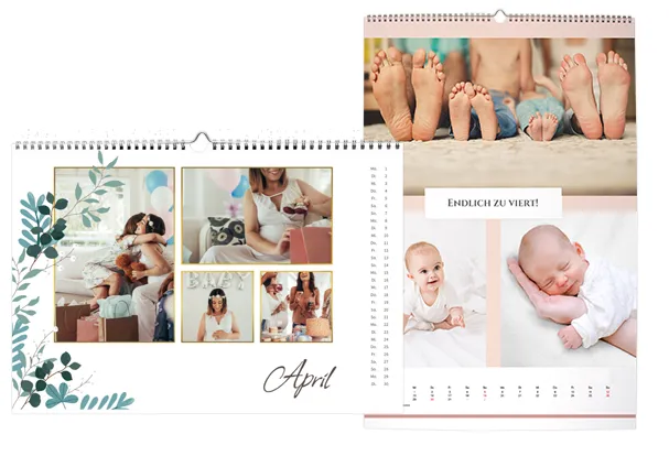 Ein individuell gestalteter Kalender. Erstellt euren Kalender mit Fotos, der euch das ganze Jahr über begleitet.