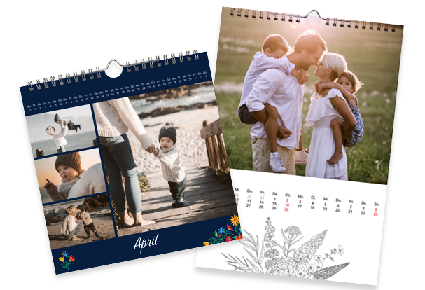 Ein individuell gestalteter Kalender. Erstellt euren Kalender mit Fotos, der euch das ganze Jahr über begleitet.