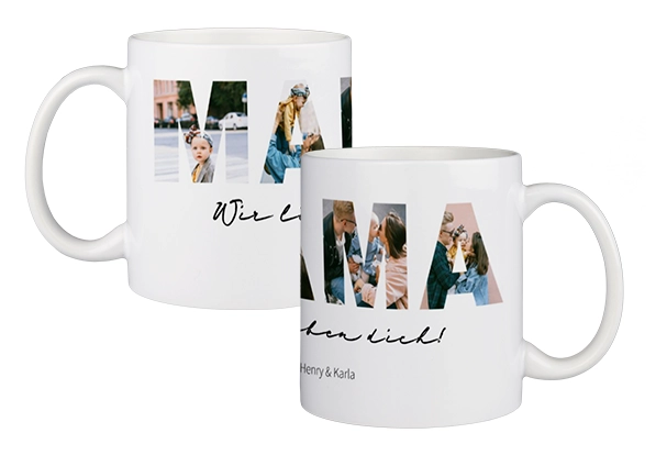 Hochwertige Tasse mit Foto in der ROSSMANN Fotowelt gestalten. Fügt euer Lieblingsfoto in eine unserer tollen Design-Vorlagen ein und schon seid ihr fertig.