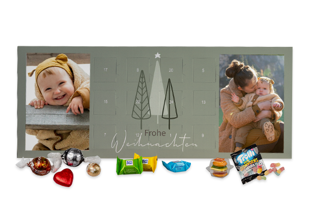 Bereitet euren Liebsten ein einzigartiges Vorweihnachtsgeschenk! Ob mit Schokolade oder Fruchtgummi gefüllt – in der ROSSMANN Fotowelt könnt ihr schnell und einfach euren Adventskalender mit eigenen Fotos gestalten.