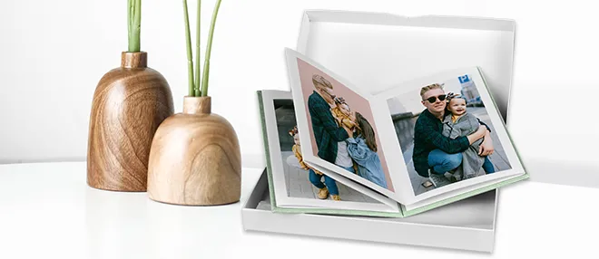 Foto-Leporello als personalisiertes Geschenk mit Farbauswahl