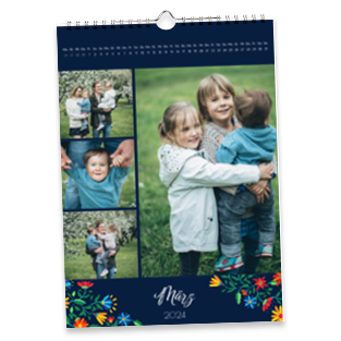 Ein individuell gestalteter Wandkalender mit brillanten Bildern auf Fotopapier für eine stilvolle Jahresübersicht.