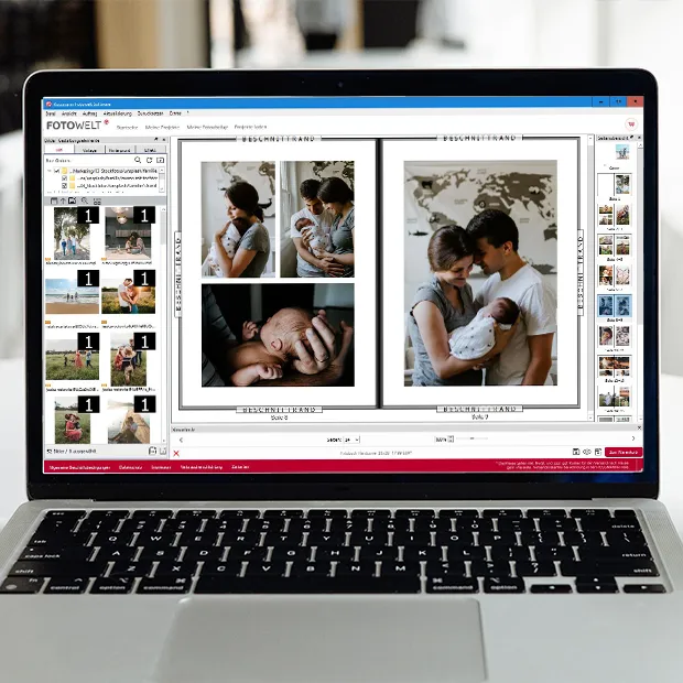 Fotobuch Software, ohne Zeitdruck offline gestalten Mit der Fotosoftware von ROSSMANN für Windows oder Mac könnt ihr sämtliche Fotoprodukte bequem ohne Zeitdruck und ohne Internetverbindung gestalten.