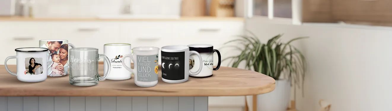 einzigartige Tassen mit Fotos und Texten gestalten Eine Auswahl einzigartiger Tassen mit persönlichen Fotos und individuellem Text. Jetzt in der ROSSMANN Fotowelt gestalten!