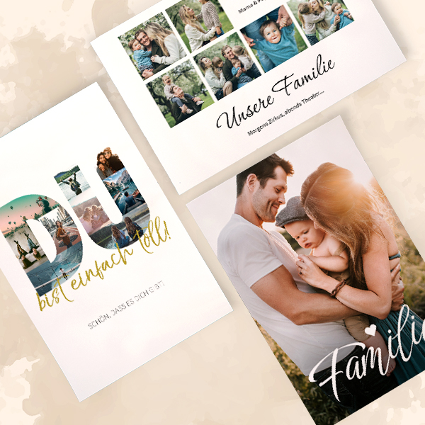 Poster gestalten Individuelles Fotoposter mit Familienmotiv und persönlicher Gestaltung