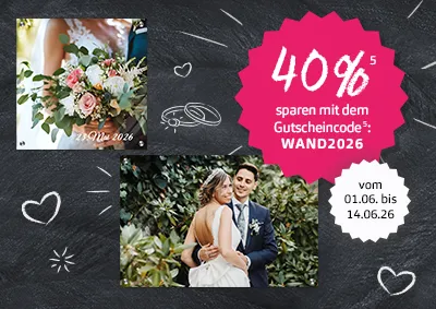 Hochzeitsfoto auf Acryl als modernes Wandbild mit klarer, hochwertiger Optik