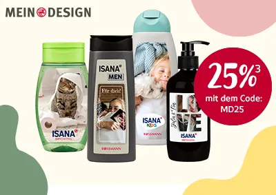 Pflegeprodukte mit eigenem Design, Namen oder Foto individuell gestaltet in moderner Aktionsgrafik