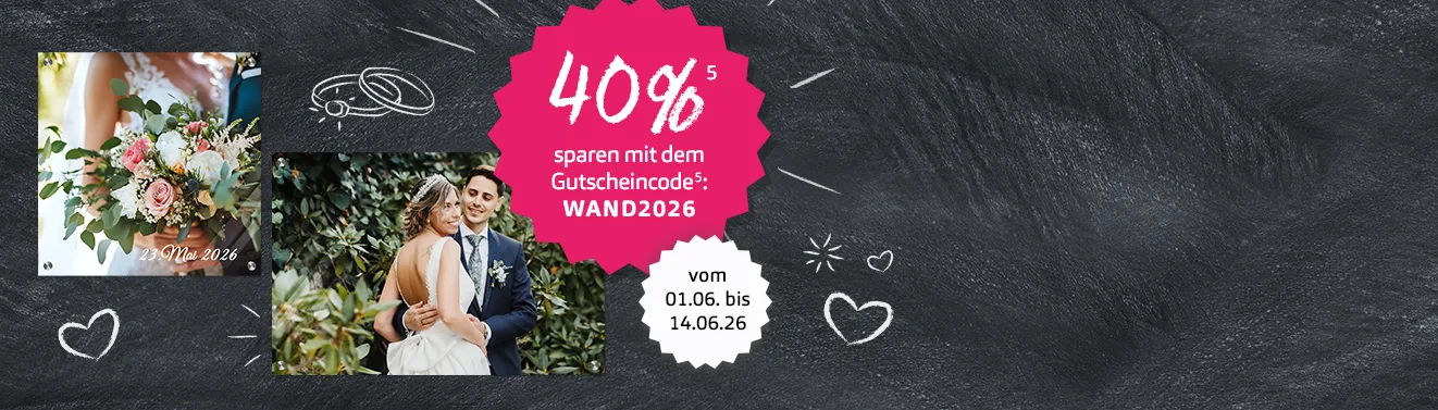 Hochzeitsfotos auf Acryl als modernes Wandbild mit klarer, hochwertiger Optik