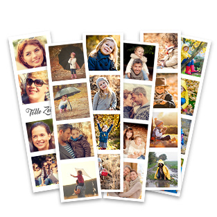 Fotostreifen sind perfekt als kleines Dankeschön oder als persönliches Geschenk. Die Streifen im Fotoautomaten-Stil können beispielsweise als Lesezeichen genutzt werden.