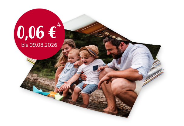 Sommeraktion für Fotoabzüge im 10er-Format mit farbenfrohen Urlaubserinnerungen