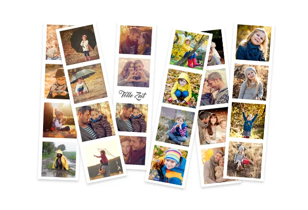 Fotostreifen mit euren schönsten Fotos gestalten Individuelle Fotostreifen mit persönlichen Fotos von Familie und besonderen Momenten