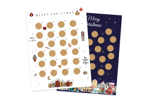 Individuellen Rubbel-Adventskalender mit euren Fotos gestalten Rubbel-Adventskalender mit eigenen Fotos und weihnachtlichen Designs