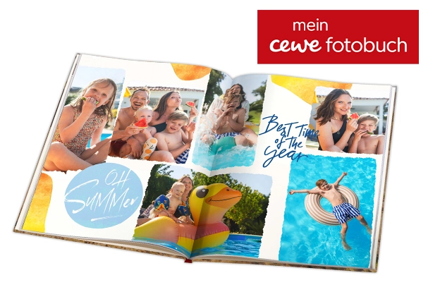 Cewe Fotobuch Fotos in einem personalisierten Cewe Fotobuch mit Familienerinnerungen
