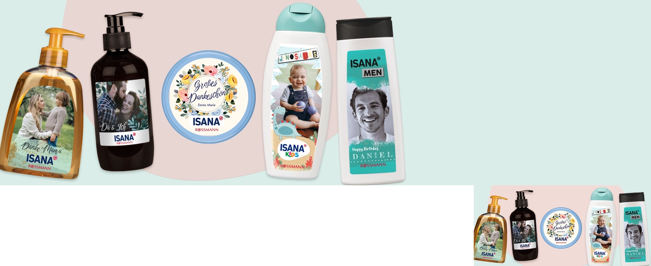 Individuell gestaltete Mein Design Pflegeprodukte mit Fotos. Personalisiert hier Fotogeschenke für besondere Momente.