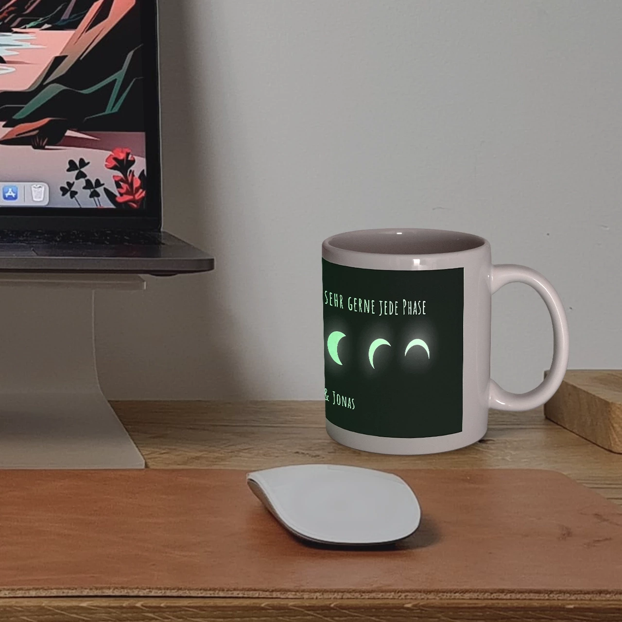 Eine Tasse mit glow ergänzt eueren Schreibtisch perfekt. Das angenehm weiche Leuchten erzeugt ein warmes wohliges und sicheres Gefühl besonders im Dunkeln.
