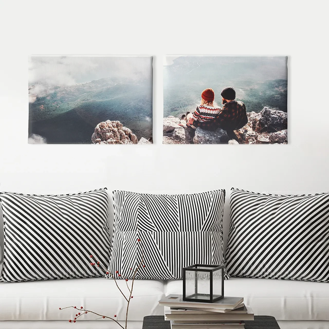 Präsentiert eure Fotos als mehrteilige Wandbilder. Der UV-beständige Farbdruck und der robuste Keilrahmen sorgen für eine langlebige und stabile Wanddekoration.
