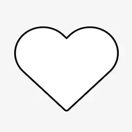 Weißes Herz auf grauem Grund, das die Kissengröße 42 x 38 cm visualisieren soll. 