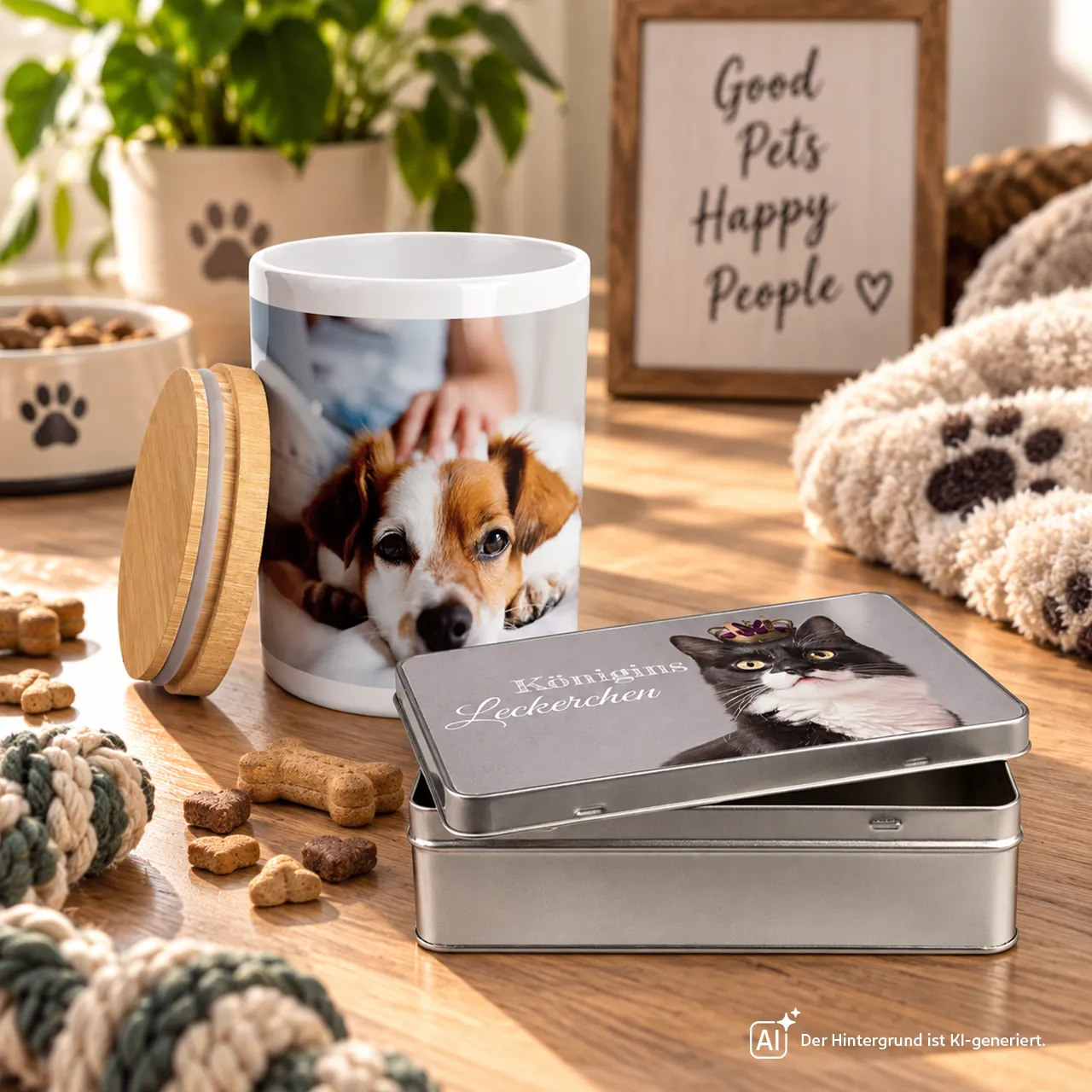 Individuelle Geschenke für Katzenbesitzer, Leckerli-Dose Schöne Geschenke für Katzenbesitzer findet ihr in der ROSSMANN Fotowelt. Gestaltet eine einzigartige Leckerli-Dose mit Design oder Foto für eure Vierbeiner.