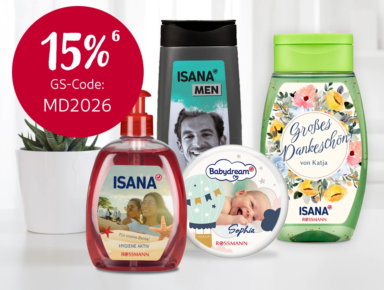 Mit MEIN DESIGN von ROSSMANN könnt ihr euer Duschgel mit Foto gestalten. Einfach Lieblingsfotos hochladen und auf verschiedene Produkte drucken lassen.