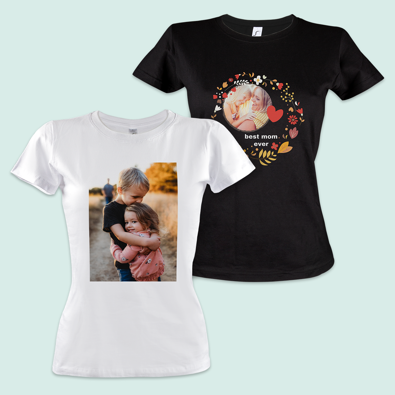 Accessoires und Kleidung bedrucken, Produktauswahl, viele Designs Gestaltet Kleidung und Accessoires mit eigenen Fotos und Texten, um einzigartige Unikate zu schaffen. Wählt aus zahlreichen Designvorlagen und lasst professionell eure Kleidung bedrucken.