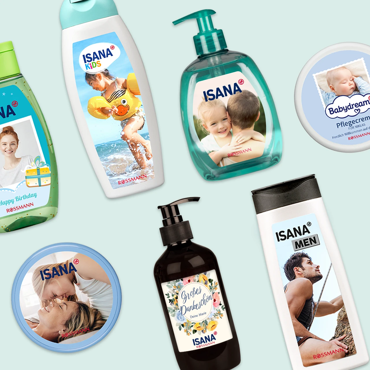 Für euer ganz persönliches Duschgel mit Foto bieten wir euch in der ROSSMANN Fotowelt viele schöne Designvorlagen. Lasst euch inspirieren und werdet zum Produktdesigner.