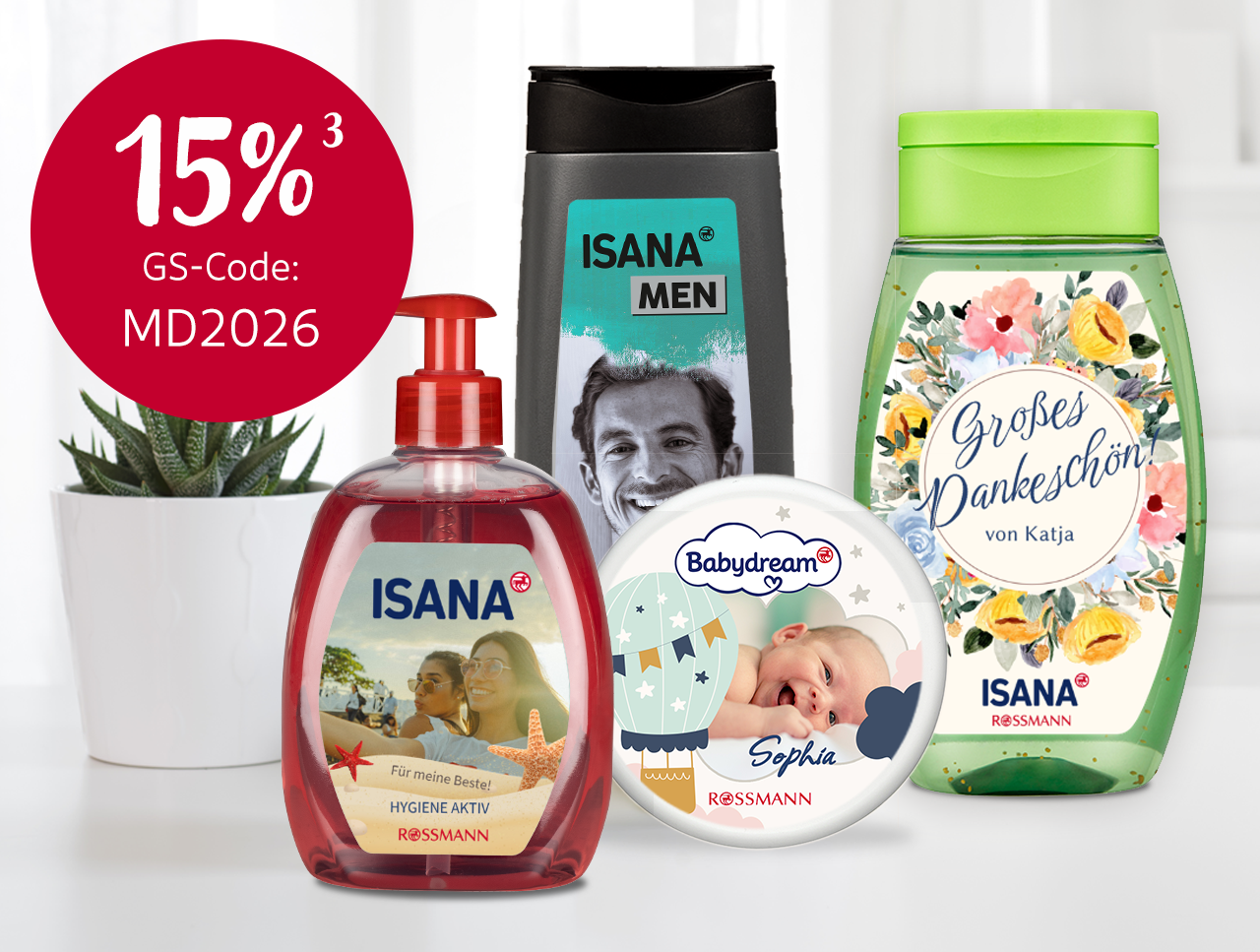 Mit MEIN DESIGN von ROSSMANN könnt ihr euer Duschgel mit Foto gestalten. Einfach Lieblingsfotos hochladen und auf verschiedene Produkte drucken lassen.