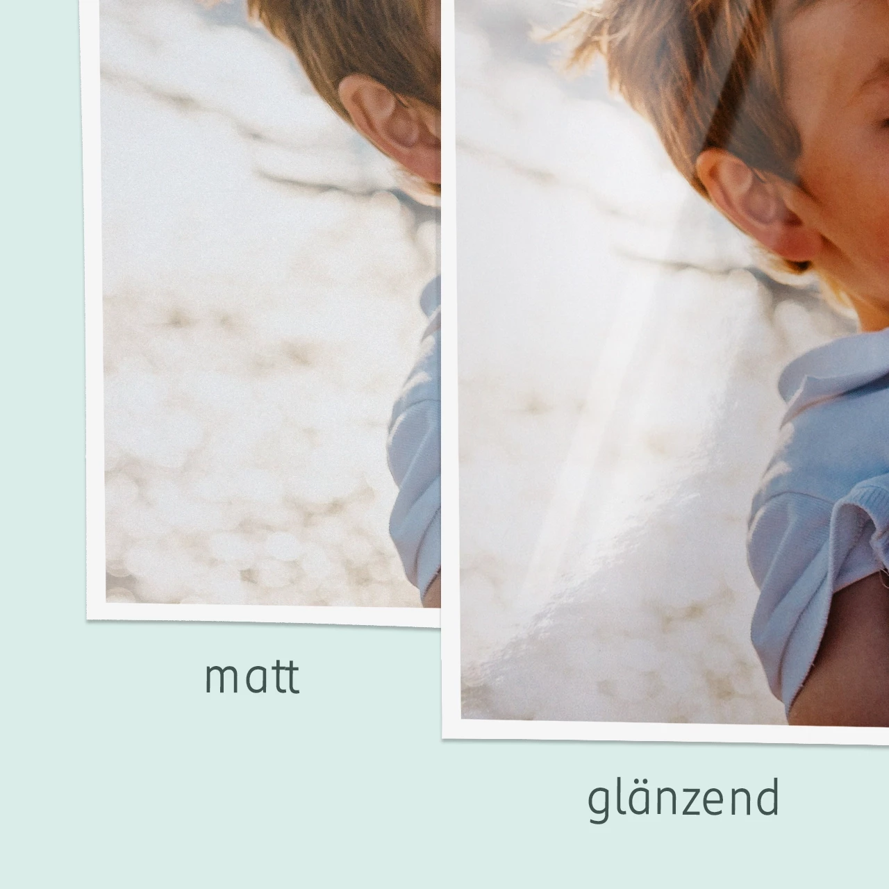 Bestellt eure Fotoabzüge mit weißem Rand für besondere Anlässe wie Firmenjubiläum oder Hochzeit. Der weiße Rand verleiht einen eleganten Touch für eine besondere Präsentation.