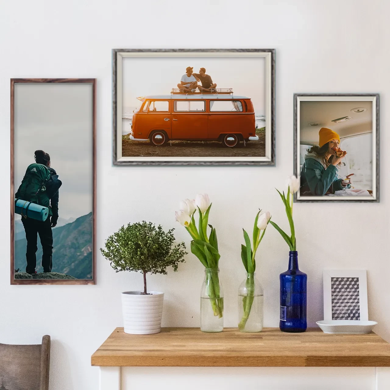 Ob Panorama oder Portrait: Lasst eure Fotos als große Bilder drucken und bringt eure Lieblingsmomente groß raus. Ganz einfach online in der ROSSMANN Fotowelt bestellen.